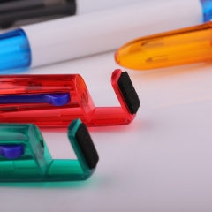 Multi Color Cell Phone Stand Pen with Screen Cleaner