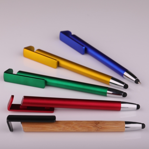 Stylus ball pen with cellphone stand