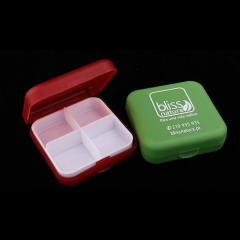 Medicine Tablets Storage Organiser Plastic Case (4 slots)