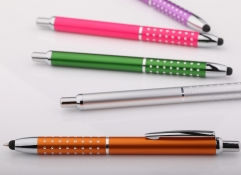 Bling Stylus Ballpoint Pen with Aluminium Grip.