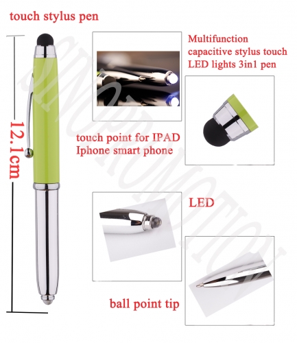 3 In 1 Lighting Metal Stylus Pen