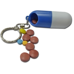 Portable Pill Case with Keyring