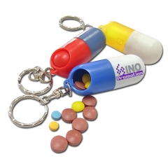 Portable Pill Case with Keyring