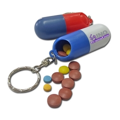 Portable Pill Case with Keyring