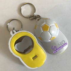 Football Cap Bottle Opener Keychain