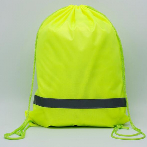 Reflective Strip Drawstring Backpack