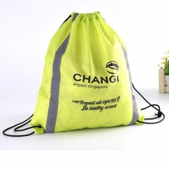 Reflective Strip Drawstring Backpack