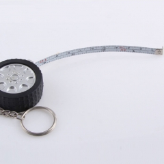 Tire Shaped Custom Tape Measure w/ Keychain