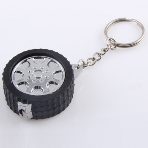 Tire Shaped Custom Tape Measure w/ Keychain