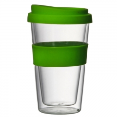 Double Walled Tumbler with Silicon Lid