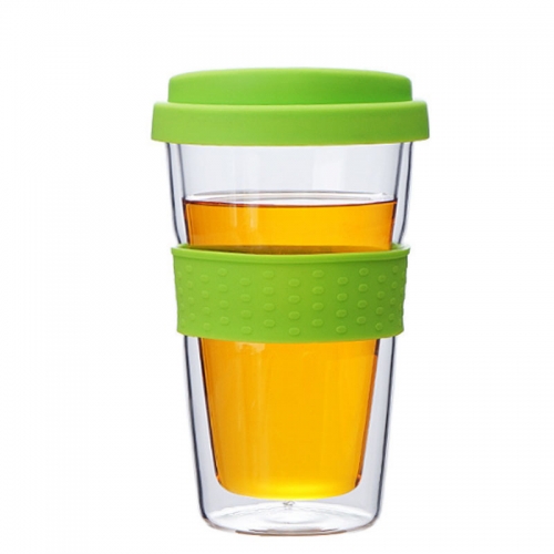 Double Walled Tumbler with Silicon Lid