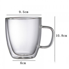 Double Wall Glass Mugs 13oz