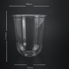 Clear Cup with Straw Slotted Lid