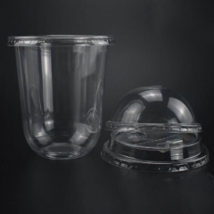 Clear Cup with Straw Slotted Lid