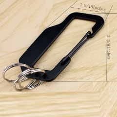 Flat Carabiner Triple Keychain