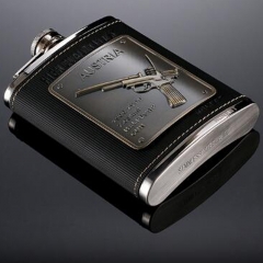 Stainless Steel Hip Flask with Plate 8oz