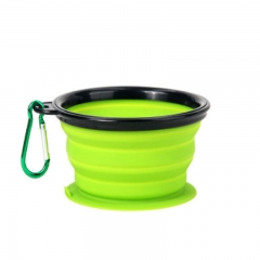 Collapsible Silicone Pet Bowl with Sucker