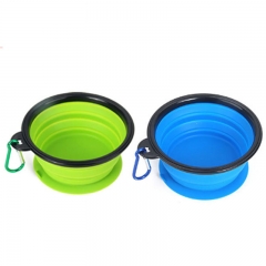 Collapsible Silicone Pet Bowl with Sucker