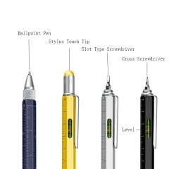 Multifunction 6 in 1 Tool Stylus Pen