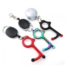 Zero Touch Door Opener with Stretchable Keyring