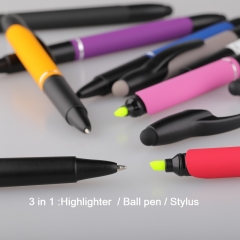 Touch Stylus Ballpoint Highlighter Pen Combo