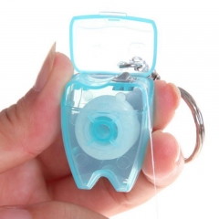 Tooth Shaped Dental Floss Key Chain