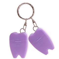 Tooth Shaped Dental Floss Key Chain