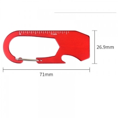 Ruler Carabiner Bottle Opener