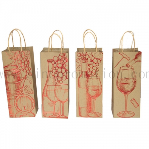 Handicraft Paper Quilling Wine Bag for wine bottle with Beautiful Flower  Design 