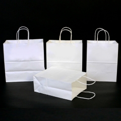 Kraft Paper White Shopping Bag