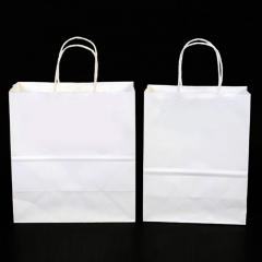 Kraft Paper White Shopping Bag