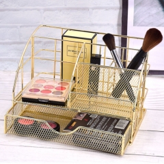 Rose Gold Desktop Organizer with Drawer