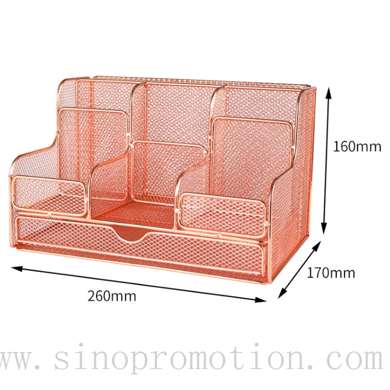 rose gold desk organizer,rose gold desk organizer set,gold mesh desk