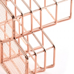 Rose gold Hexagon Pen Brush Holder