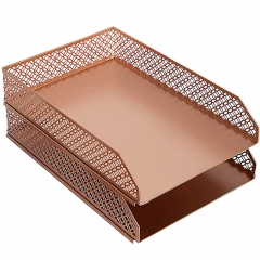 Rose Gold 2 Tier File Tray