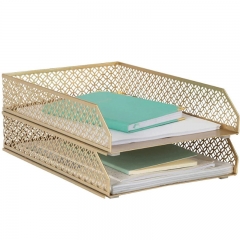 Rose Gold 2 Tier File Tray