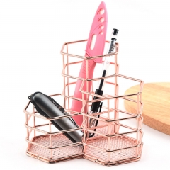 Rose gold Hexagon Pen Brush Holder