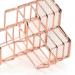 Rose gold Hexagon Pen Brush Holder