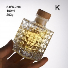 clear glass cocktail bitters bottle dasher with high polymer cork lid