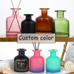 Custom logo Packaging Caps 125ml 250ml Clear Empty Luxury Aroma Reed Diffuser Aromatherapy Glass Bottles With Box for Home Decor