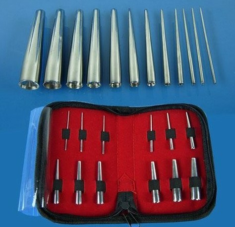 Latest Pro Design 12 pcs Body Piercing Tool Cone Kits for Ear Navel Nose Supply