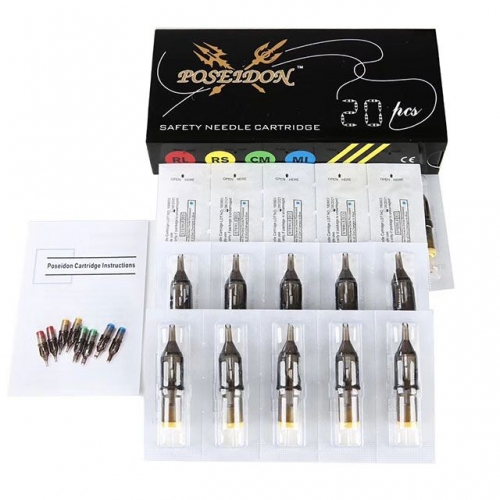 20pcs/box POSEIDON Tattoo Cartridge Needles for Cartridge Machines and Grips