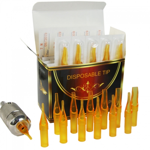 50pcs/box Gold Shark Disposable Tattoo Tip