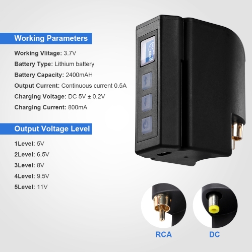 2020 3.5mm for Cheyenne &DC&RCA 2400mAH Double Battery Capacity Wireless Power Supply Fast Charge