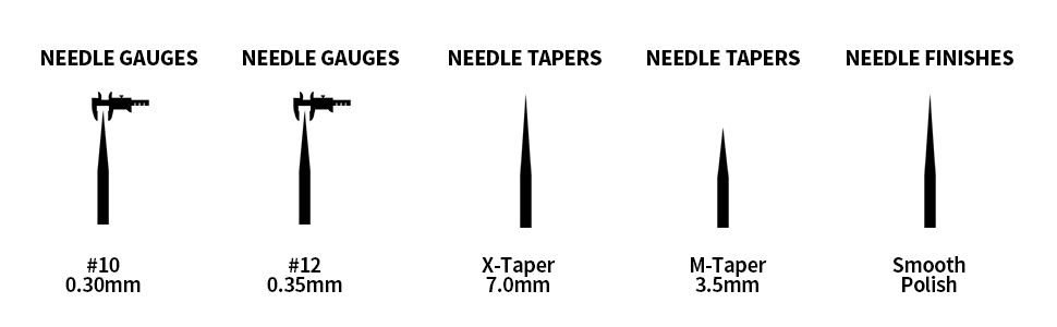 20pcs Black Disposable Silicone Sterilized Hawk Tattoo Needle ...