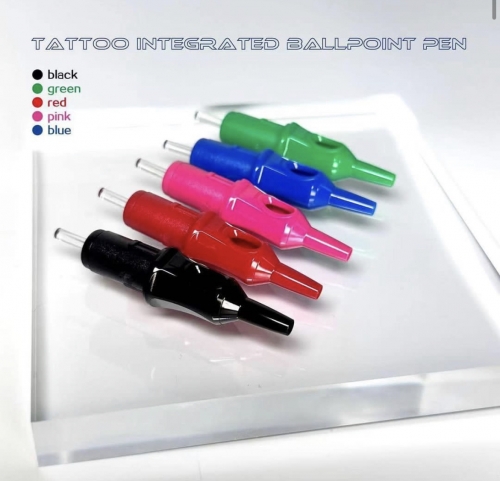 20pcs/ box  Ball Point Cartridge Pen Newest Design Dotwork Ink Drawing Cartridge Tattoo Beginner PMU Practice Tools