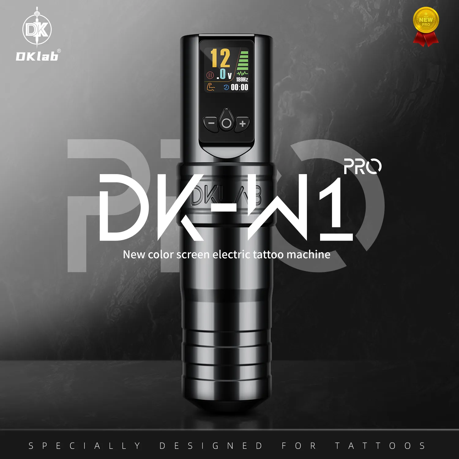 DKLAB New Version DK-W1 Pro Wireless Tattoo Pen Gun Machine Kit for Tattoo Supply Black Color