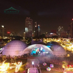 Customized 5m to 60m PVC Geodesic trade Show Dome Event Tent With Hot-Dip Galvanized Steel