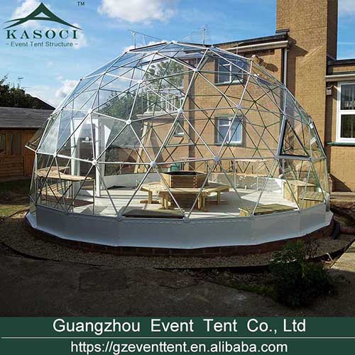 Hot sale transparent glass Igloo dome tent for garden