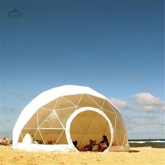 Portable Custom Outdoor Summer Round PVC Geodesic Dome House Clear Garden Igloo Camping Tent